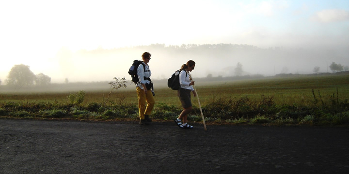 Pilgrims on the Camino de Santiago